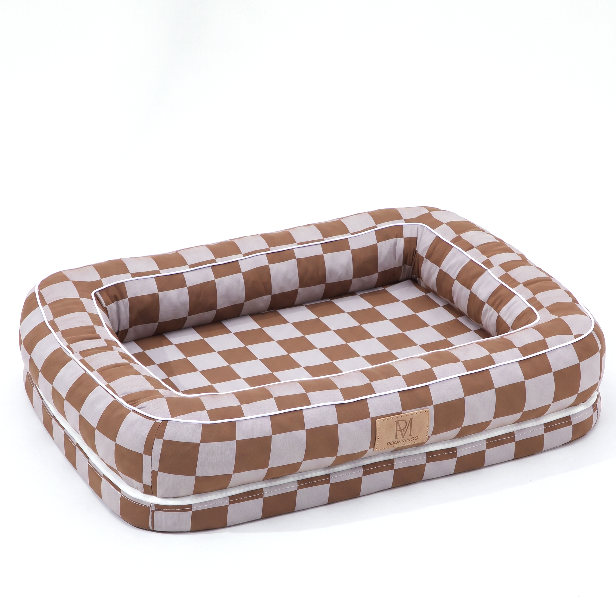 Pet Care Anti-Odor Checkerboard Pattern Square Pet Bed