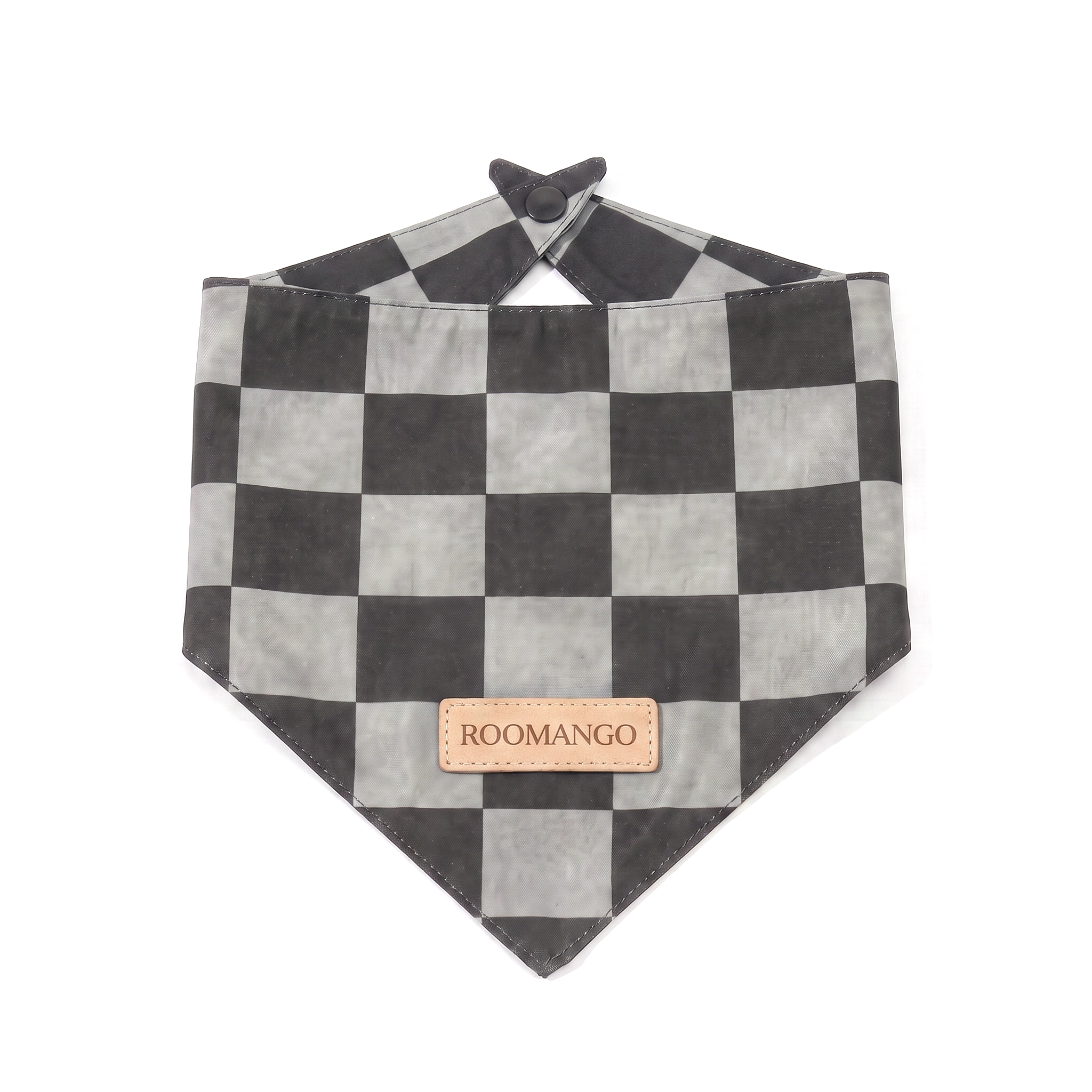 Pet Chessboard Washable Stain-Resistant Cat & Dog Universal Triangle Drool Bib Anti-Dirty Bandana