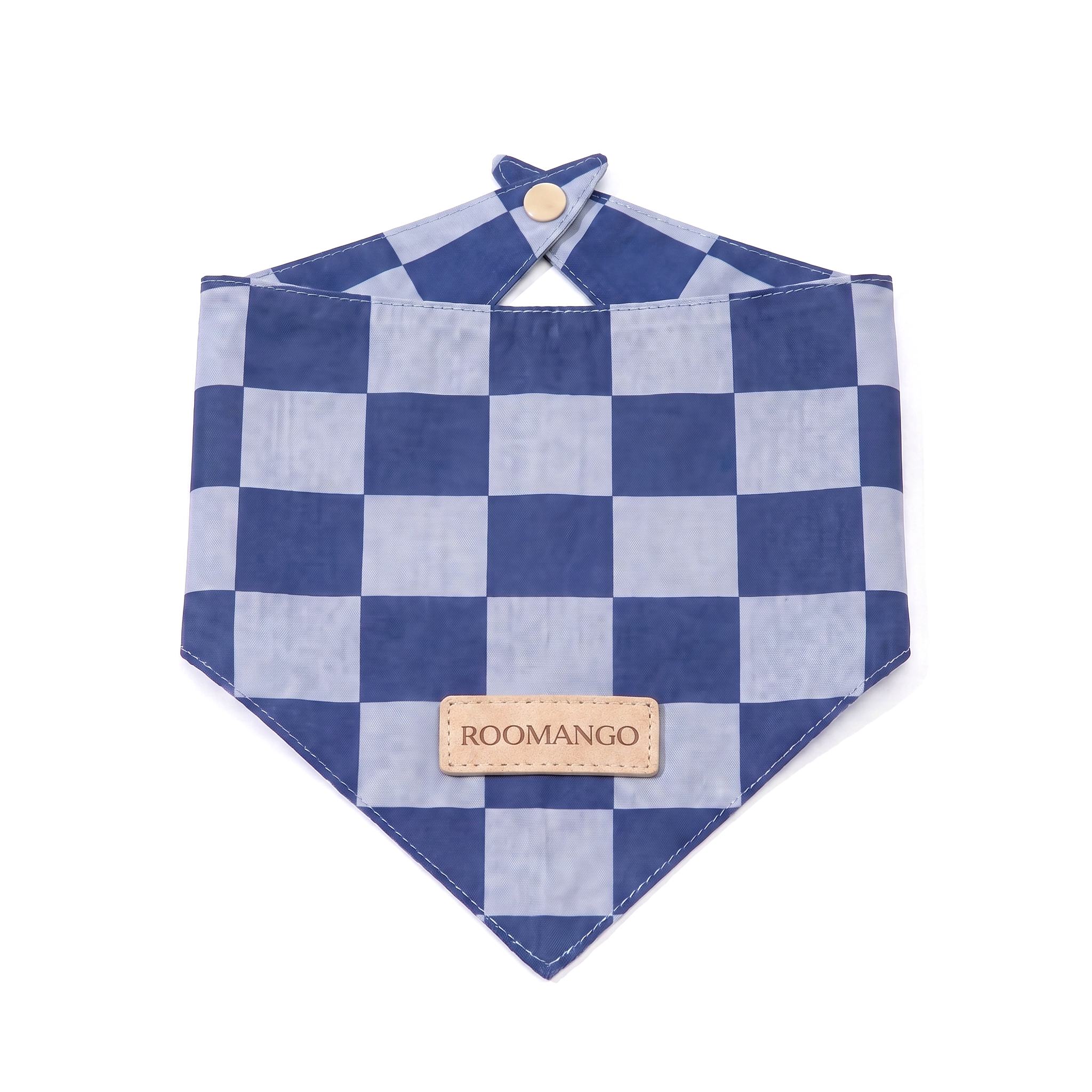 Pet Chessboard Washable Stain-Resistant Cat & Dog Universal Triangle Drool Bib Anti-Dirty Bandana