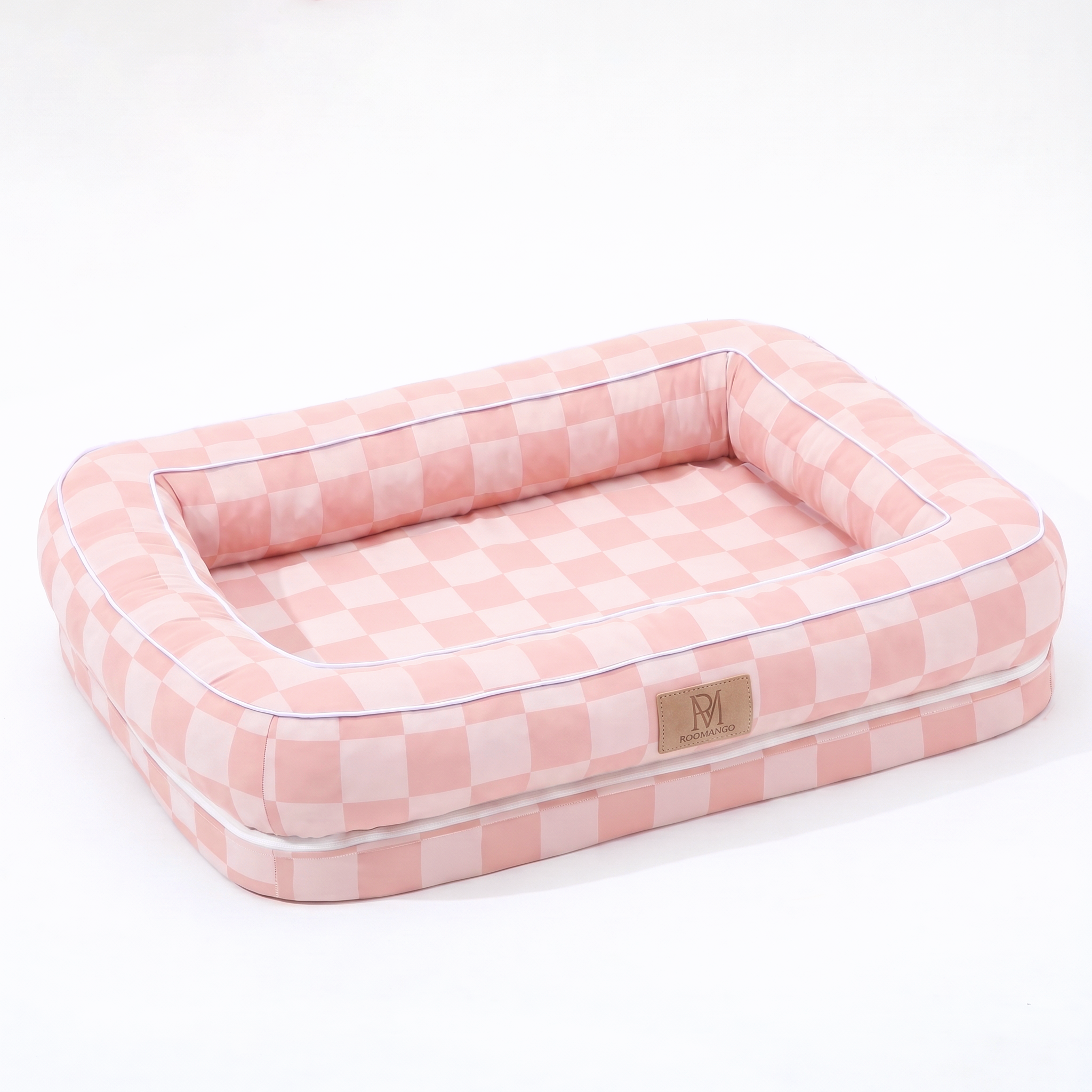Pet Care Anti-Odor Checkerboard Pattern Square Pet Bed