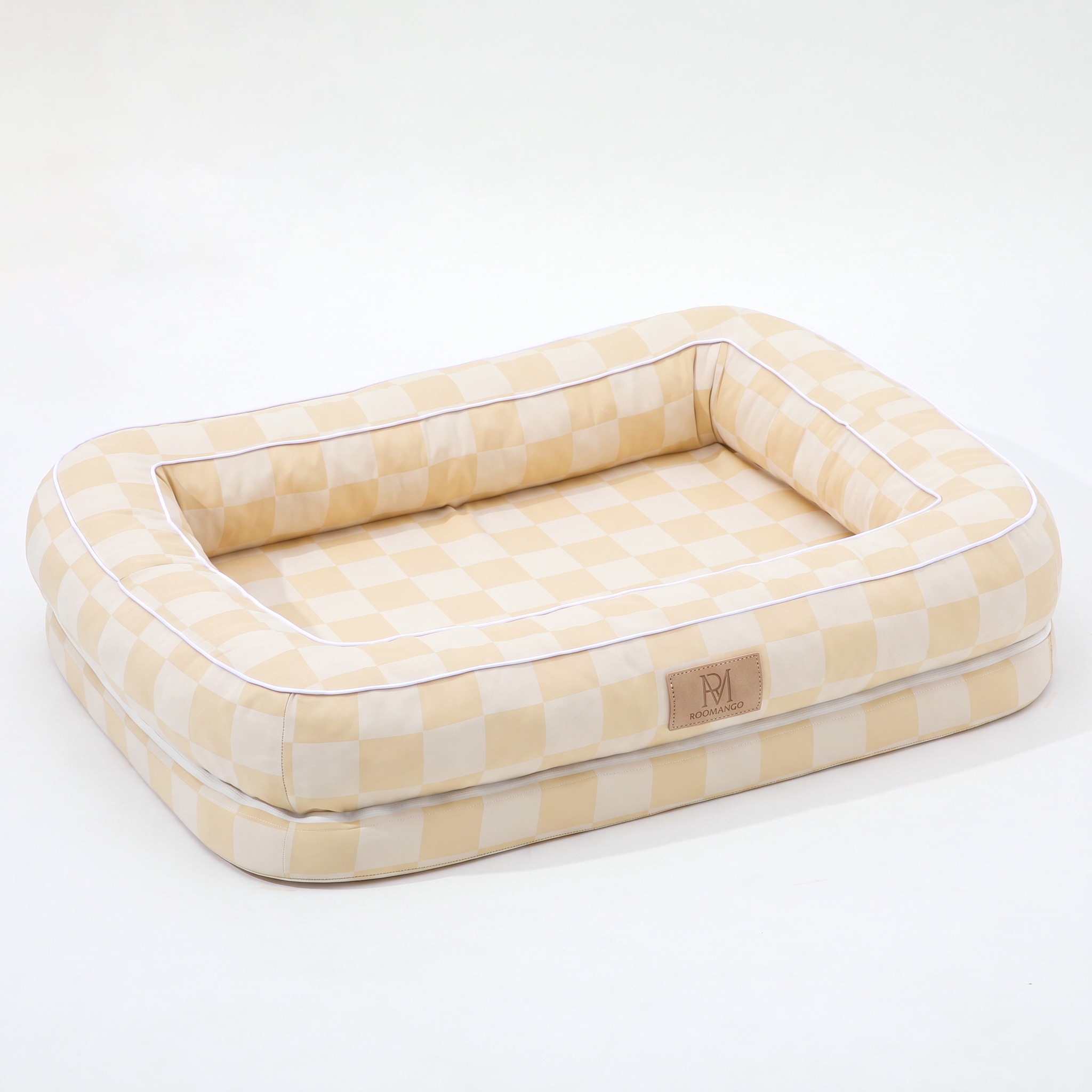 Pet Care Anti-Odor Checkerboard Pattern Square Pet Bed