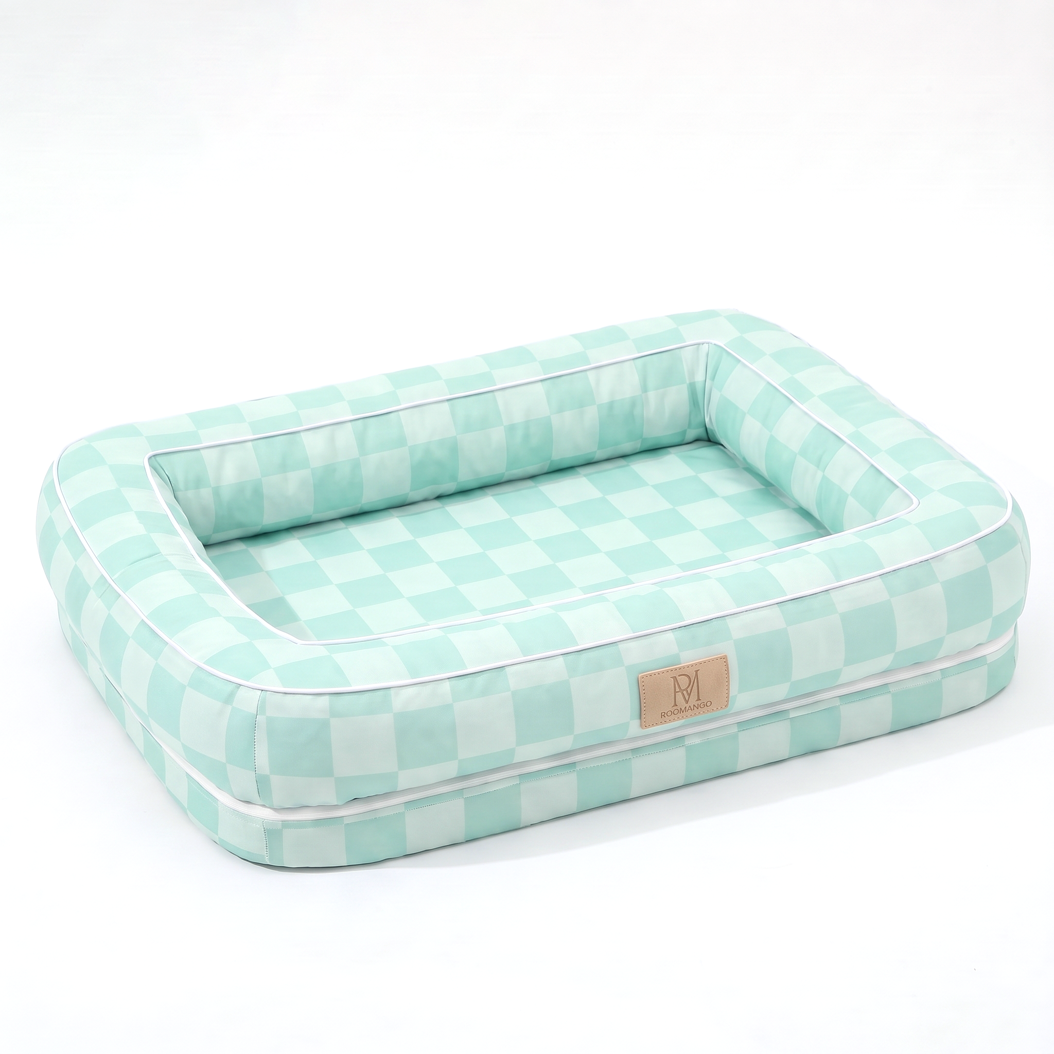 Pet Care Anti-Odor Checkerboard Pattern Square Pet Bed