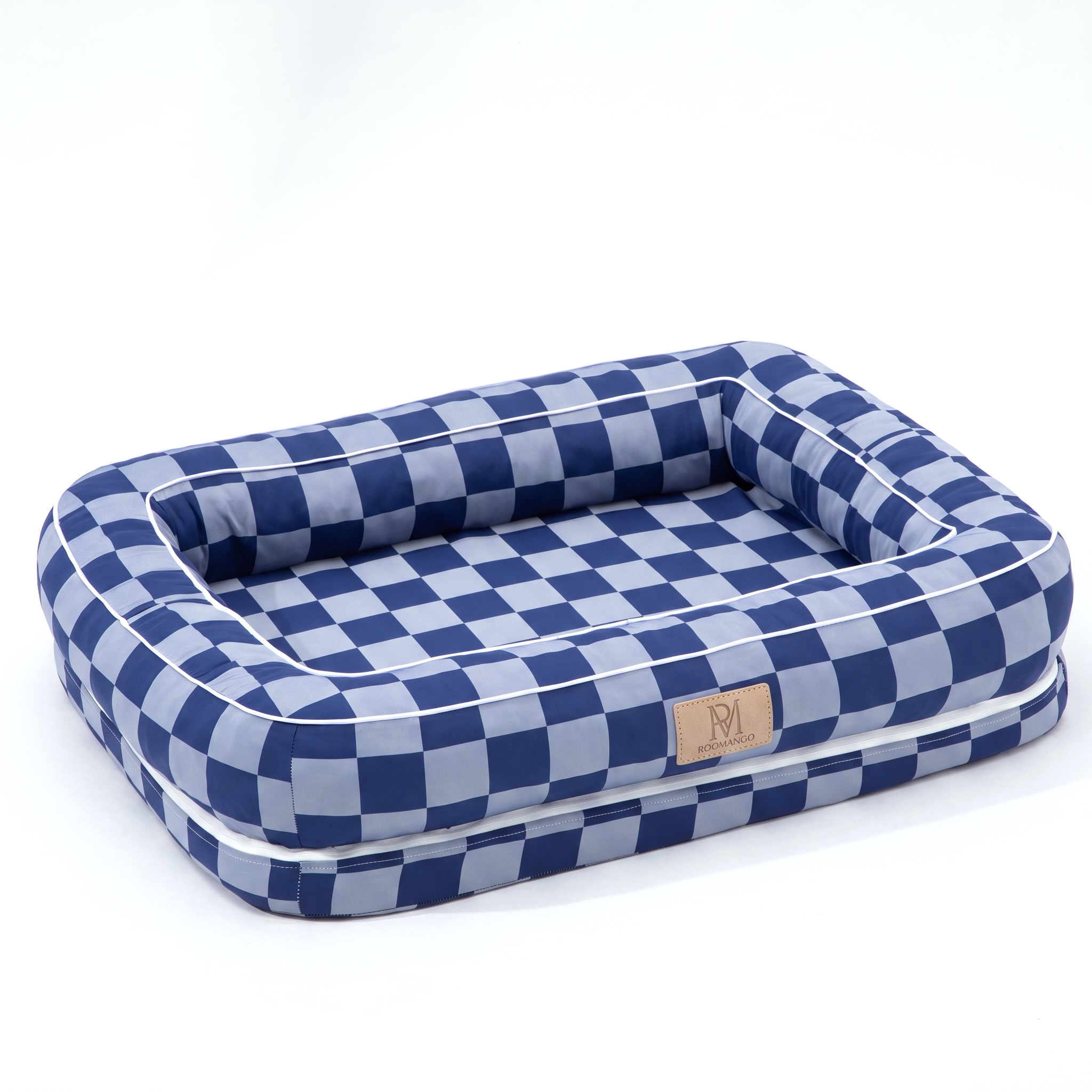 Pet Care Anti-Odor Checkerboard Pattern Square Pet Bed