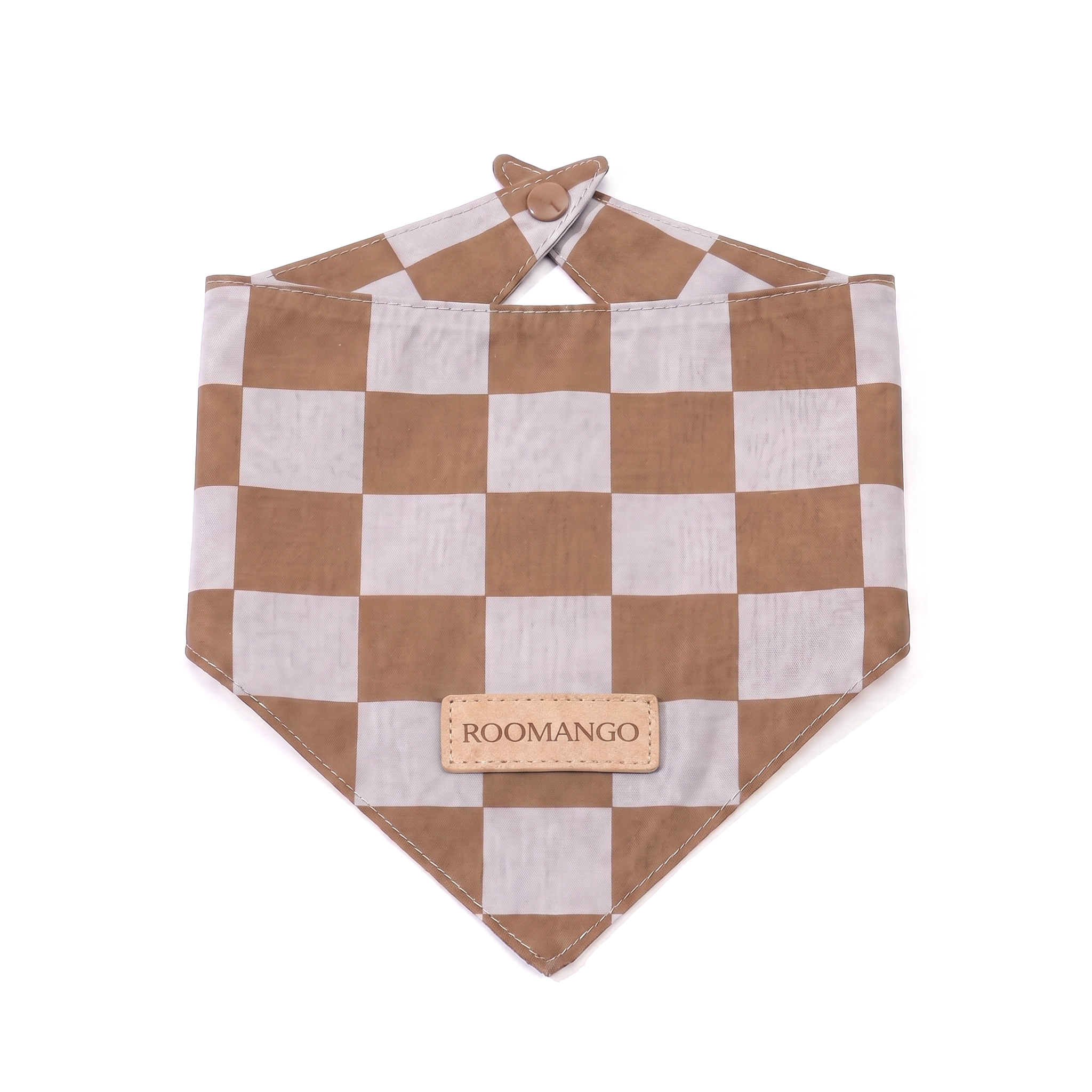 Pet Chessboard Washable Stain-Resistant Cat & Dog Universal Triangle Drool Bib Anti-Dirty Bandana