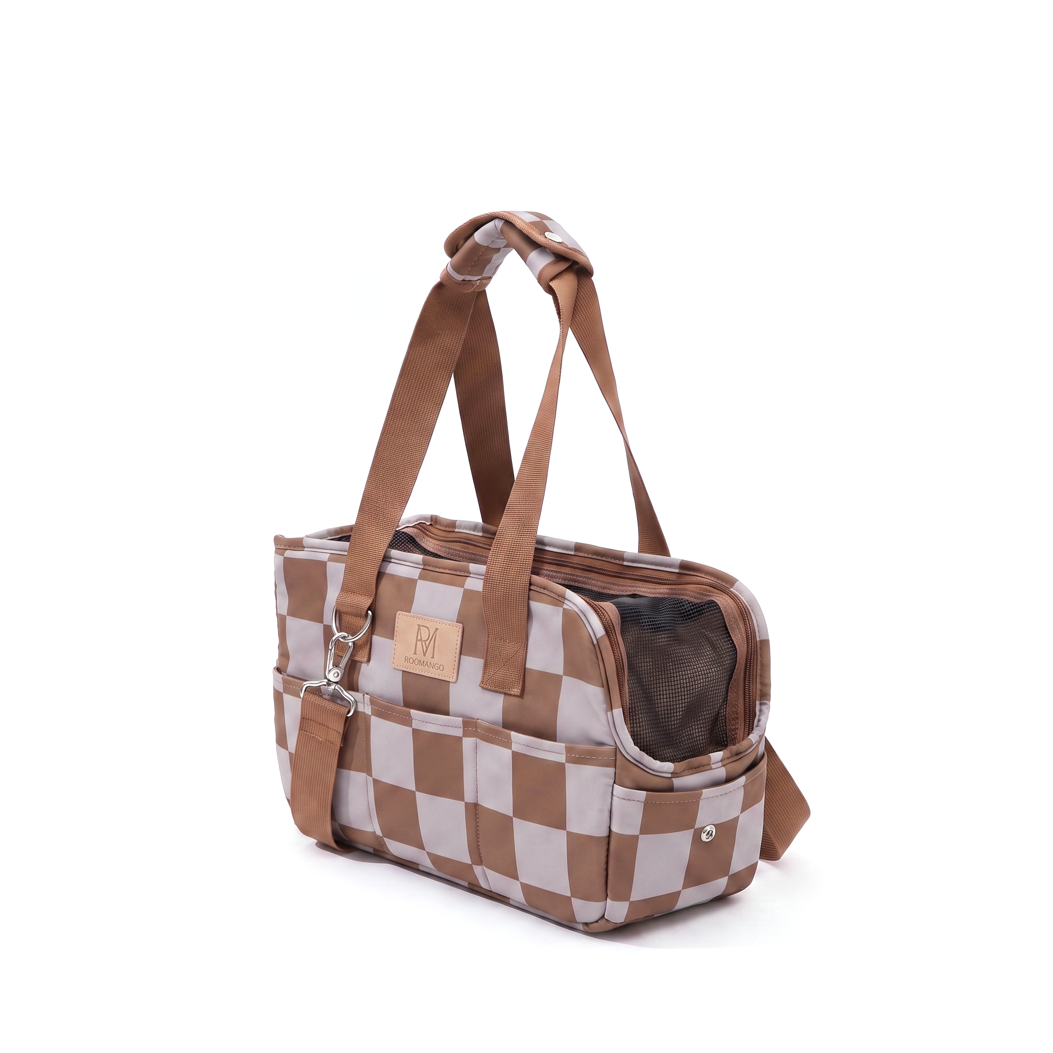 3-in-1 Foldable 4-Layer Escape-Proof Scratch-Resistant Breathable Mesh Portable Small Dog Handheld Shoulder Crossbody Pet Carrier Bag