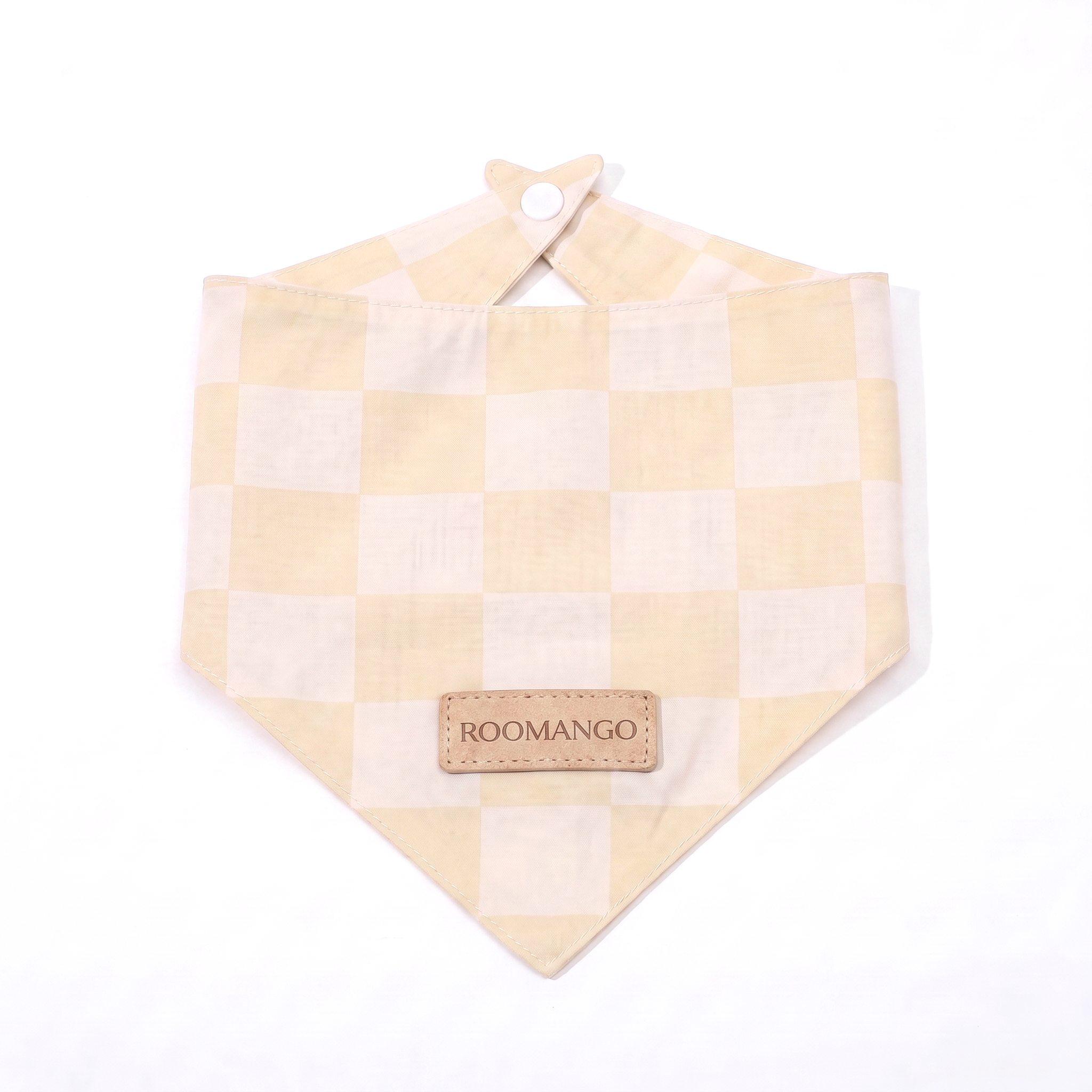 Pet Chessboard Washable Stain-Resistant Cat & Dog Universal Triangle Drool Bib Anti-Dirty Bandana