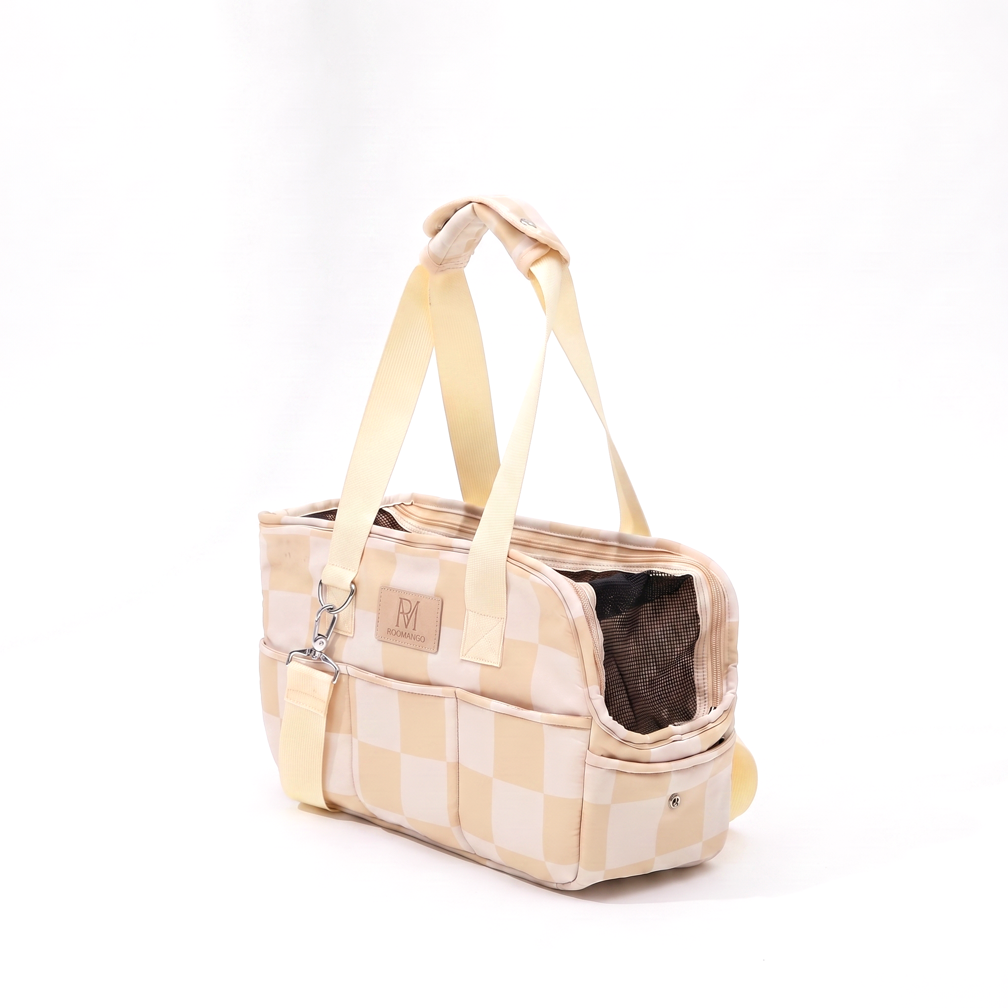 3-in-1 Foldable 4-Layer Escape-Proof Scratch-Resistant Breathable Mesh Portable Small Dog Handheld Shoulder Crossbody Pet Carrier Bag